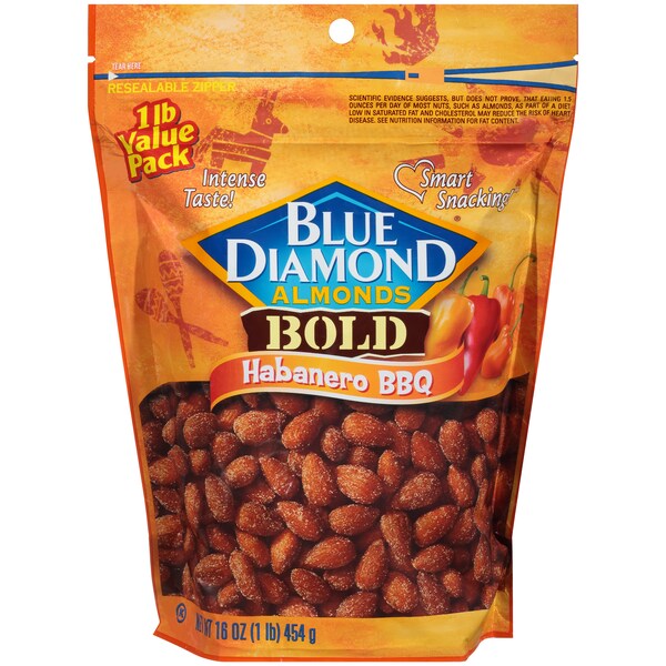 Blue Diamond Snack Nuts Habanero BBQ 16 Oz., PK6